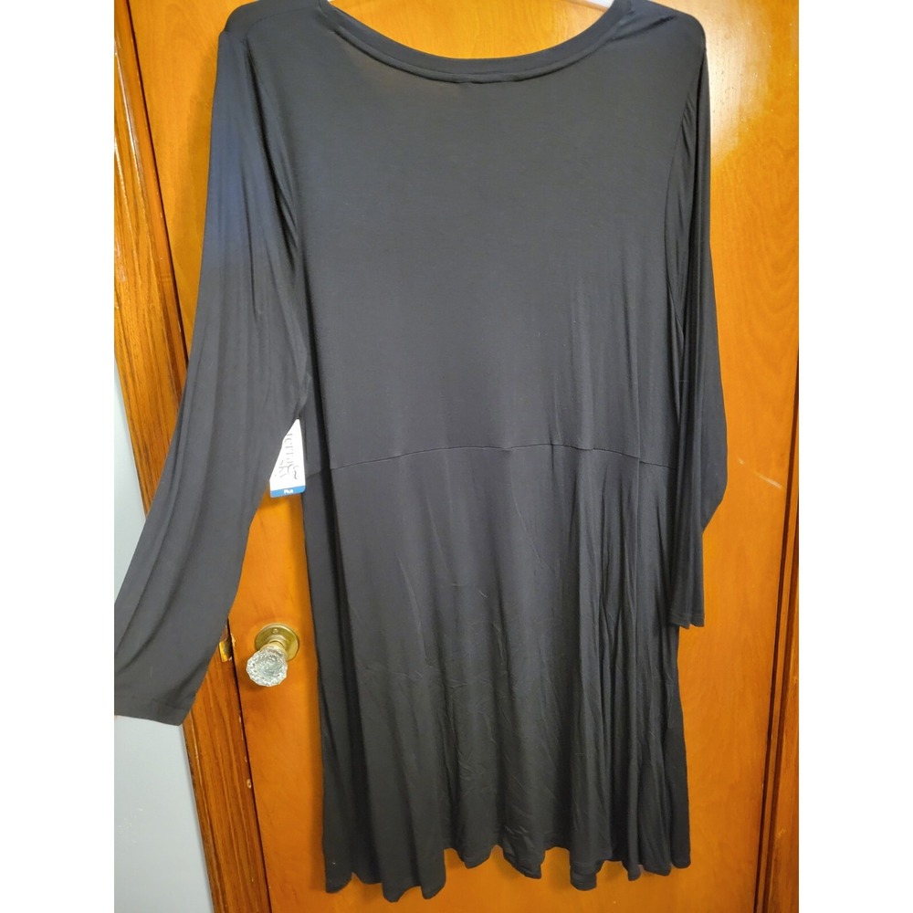 Terra & Sky Women's Plus Size 2X Black Long Sleeve Swing Dress New With Tag - B‎ - Picture 7 of 8